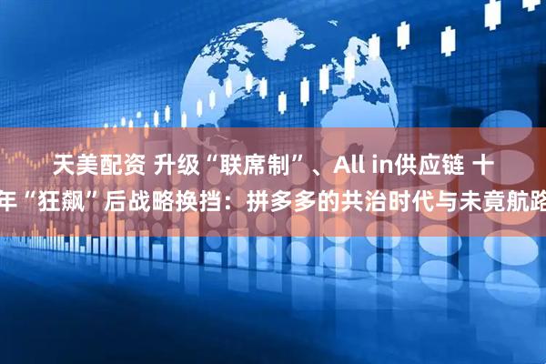天美配资 升级“联席制”、All in供应链 十年“狂飙”后战略换挡:拼多多的共治时代与未竟航路